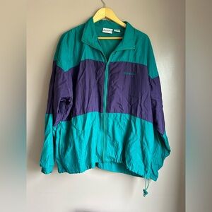 Vintage Reebok Teal and Purple Windbreaker